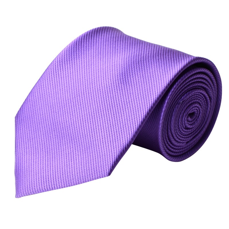 QBSM Mens Purple Lavender Solid Necktie Wedding Office Suit Dress Neck Ties - Image 2